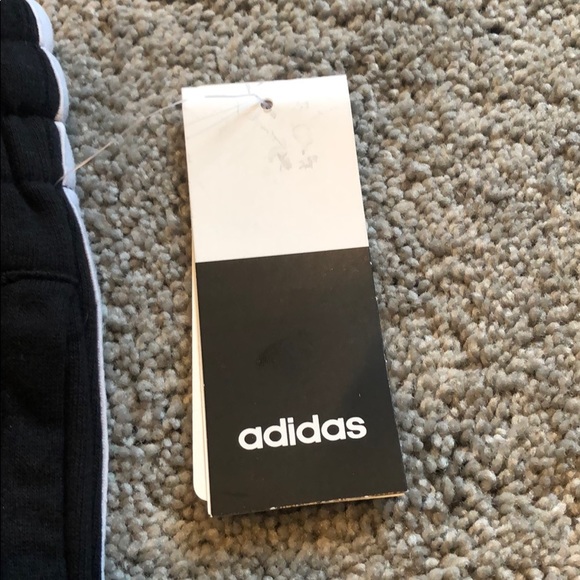 NWT Mens Adidas Black Essential Fleece Joggers - Picture 8 of 10